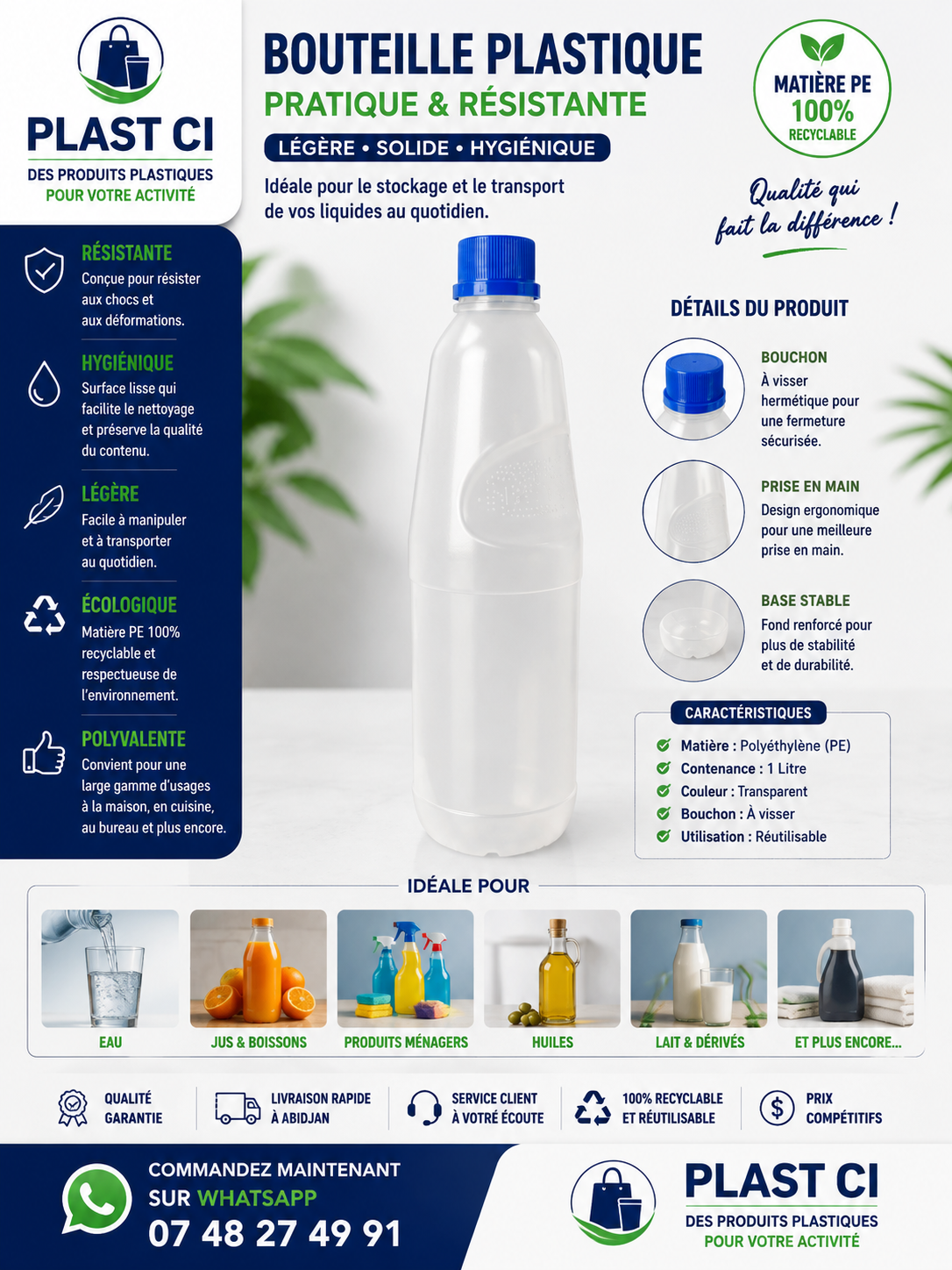 Bouteille plastique — PLAST CI
